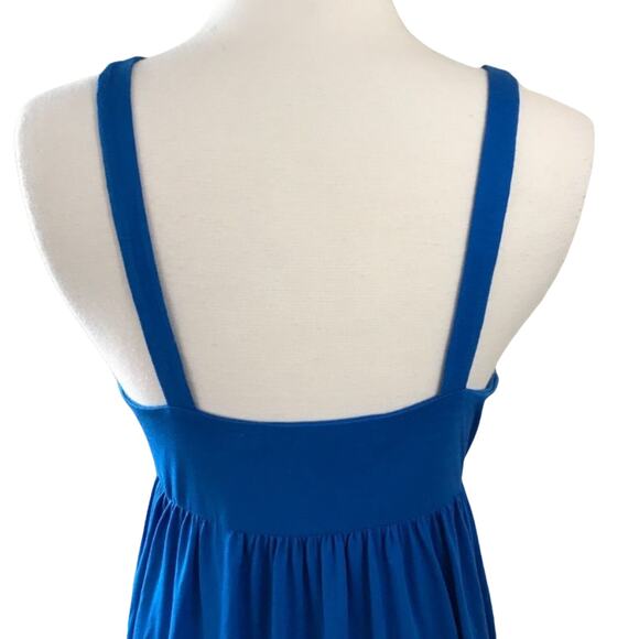 SUSANA MONACO Maxi Dress Blueberry Blue Sleeveless Empire Elastic Waist Sm NWT - Picture 5 of 8